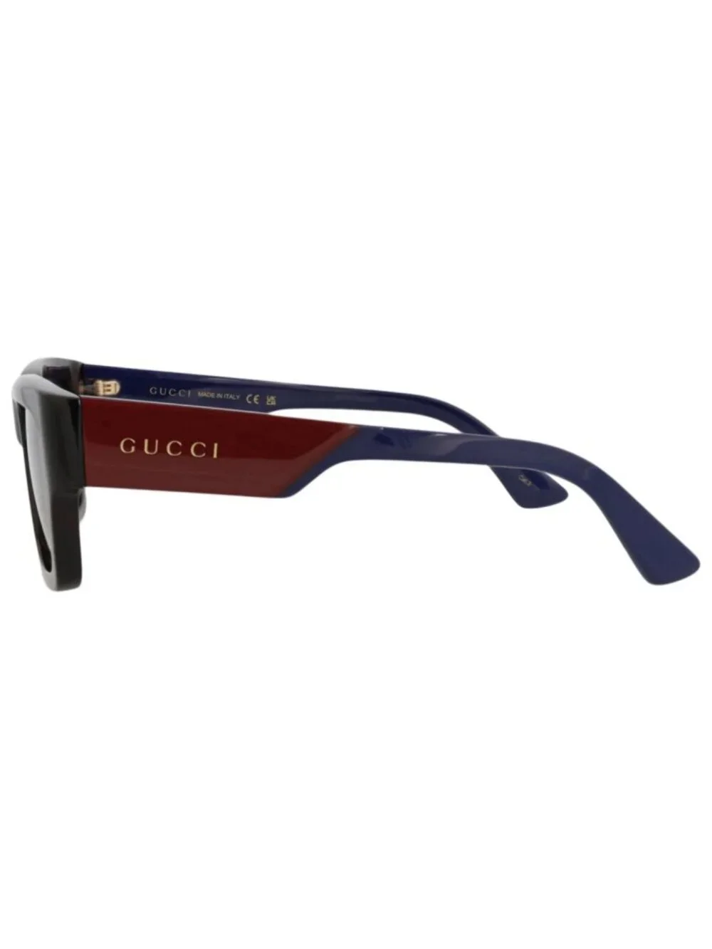 New Gucci Women's Sunglasses Square Rectangle Recycled Acetate Frame Mens Havana